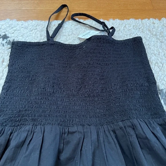 J. Crew Black, petite Midi Dress with spaghetti straps. - Picture 2 of 4